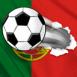 Foot: Ballon transperant le drapeau portugais
